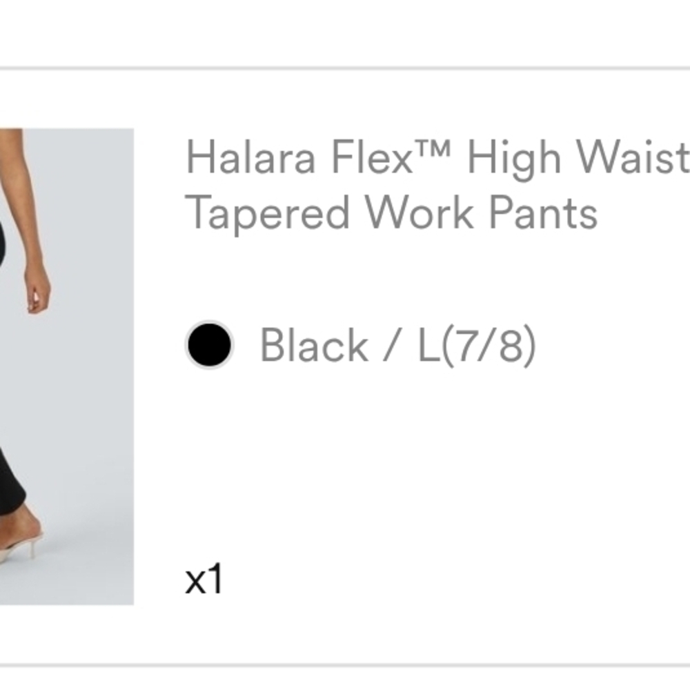 HALARA High Waist Black Tapered Pants